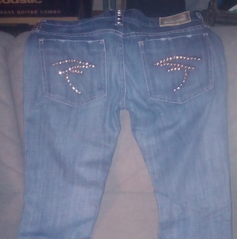 Frankie B. Denim Jeans with Studded Back Pockets